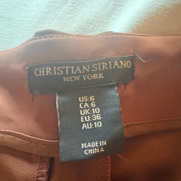 Christian Siriano Women's Brown Cropped Pants - Picture 3 of 4